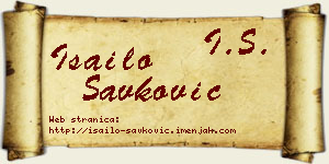 Isailo Savković vizit kartica